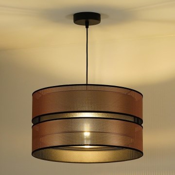 Duolla - Chandelier on a string COPPER SHINY 1xE27/15W/230V d. 40 cm copper/black