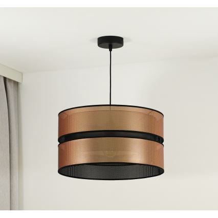 Duolla - Chandelier on a string COPPER SHINY 1xE27/15W/230V d. 40 cm copper/black