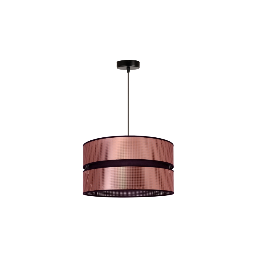 Duolla - Chandelier on a string COPPER SHINY 1xE27/15W/230V d. 40 cm copper/black