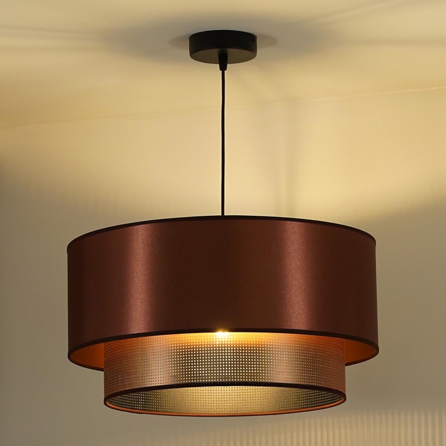 Duolla - Chandelier on a string COPPER SHINY 1xE27/15W/230V d. 45 cm copper