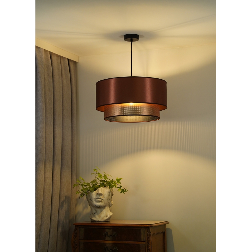 Duolla - Chandelier on a string COPPER SHINY 1xE27/15W/230V d. 45 cm copper