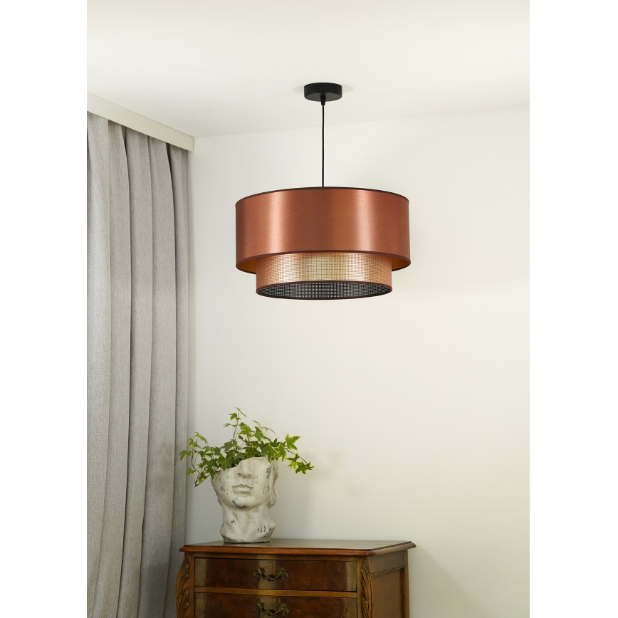Duolla - Chandelier on a string COPPER SHINY 1xE27/15W/230V d. 45 cm copper