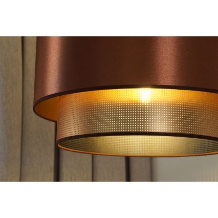 Duolla - Chandelier on a string COPPER SHINY 1xE27/15W/230V d. 45 cm copper