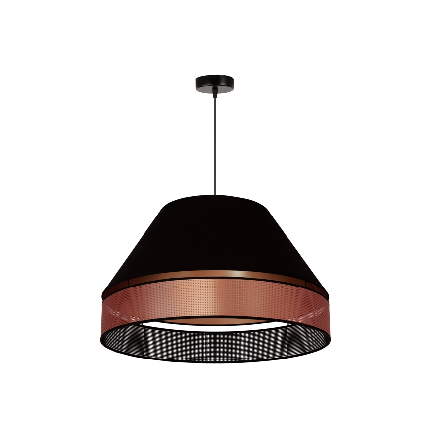 Duolla - Chandelier on a string COPPER SHINY 1xE27/15W/230V d. 60 cm black/copper