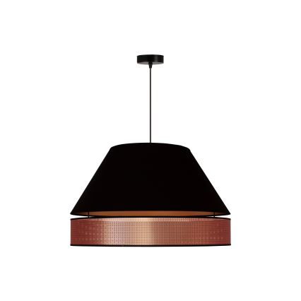 Duolla - Chandelier on a string COPPER SHINY 1xE27/15W/230V d. 60 cm black/copper