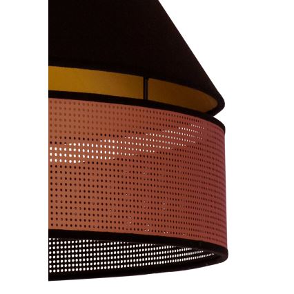Duolla - Chandelier on a string COPPER SHINY 1xE27/15W/230V d. 60 cm black/copper