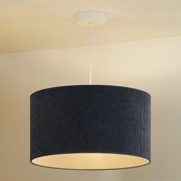 Duolla - Chandelier on a string CORDUROY 1xE27/15W/230V d. 40 cm dark blue