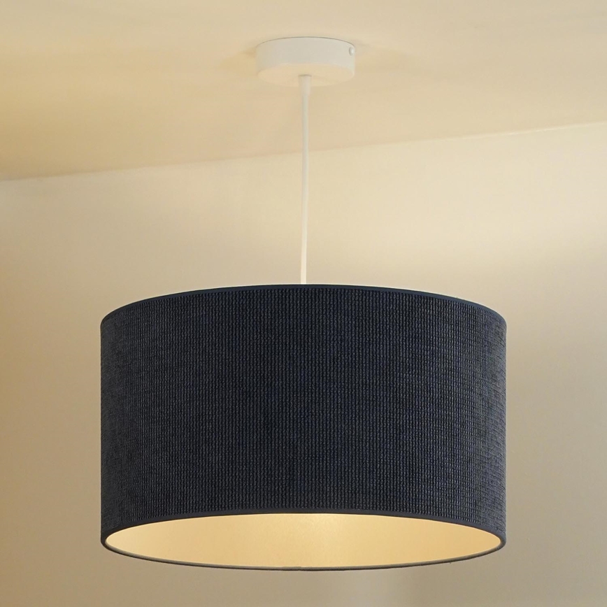Duolla - Chandelier on a string CORDUROY 1xE27/15W/230V d. 40 cm dark blue