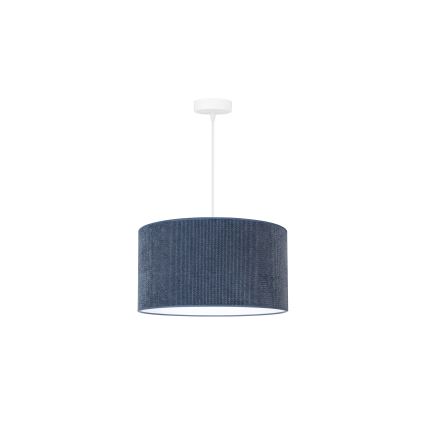 Duolla - Chandelier on a string CORDUROY 1xE27/15W/230V d. 40 cm dark blue