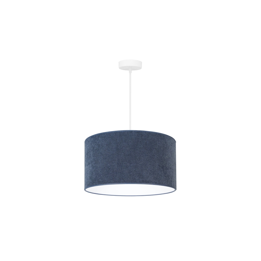 Duolla - Chandelier on a string CORDUROY 1xE27/15W/230V d. 40 cm dark blue