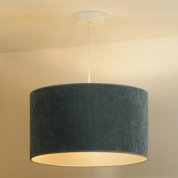 Duolla - Chandelier on a string CORDUROY 1xE27/15W/230V d. 40 cm light blue