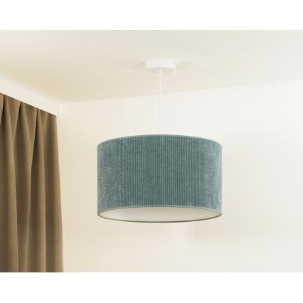 Duolla - Chandelier on a string CORDUROY 1xE27/15W/230V d. 40 cm light blue