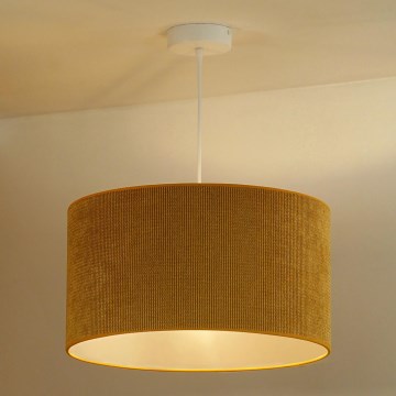 Duolla - Chandelier on a string CORDUROY 1xE27/15W/230V d. 40 cm yellow