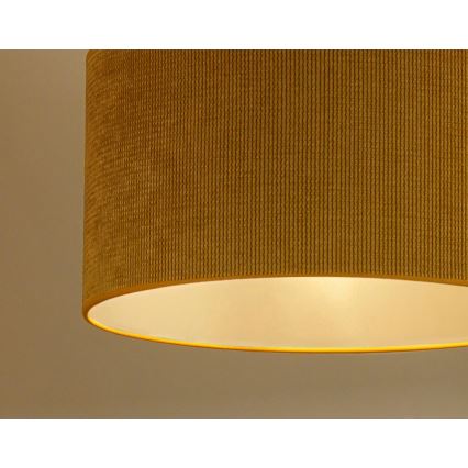 Duolla - Chandelier on a string CORDUROY 1xE27/15W/230V d. 40 cm yellow