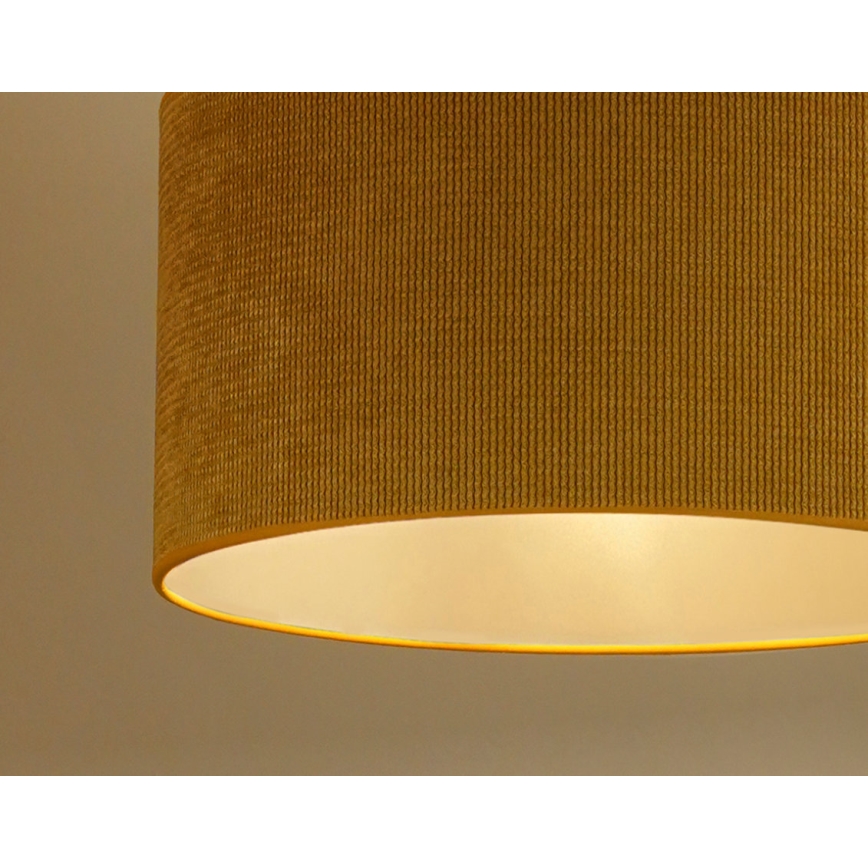 Duolla - Chandelier on a string CORDUROY 1xE27/15W/230V d. 40 cm yellow