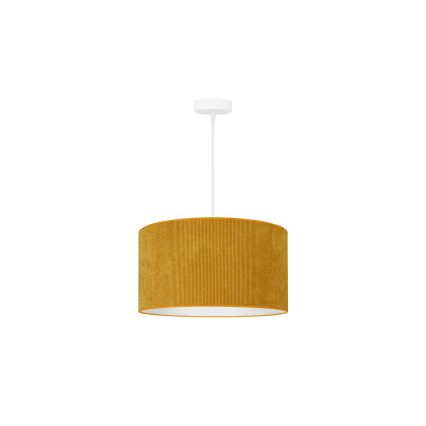 Duolla - Chandelier on a string CORDUROY 1xE27/15W/230V d. 40 cm yellow