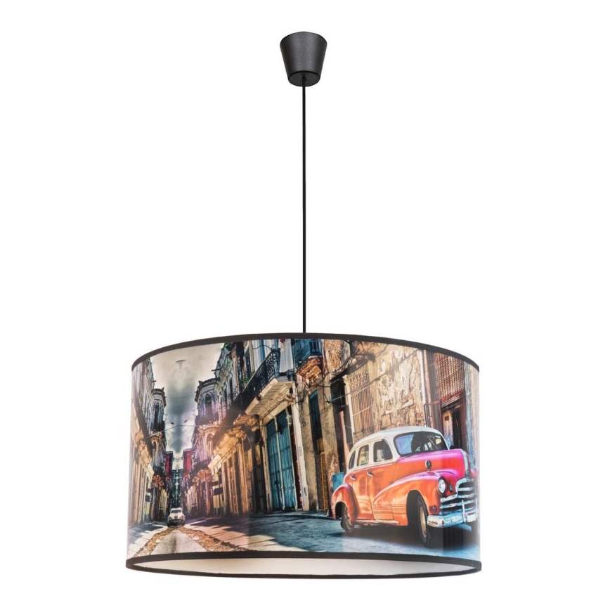 Duolla - Chandelier on a string CUBA RED 1xE27/15W/230V d. 35 cm