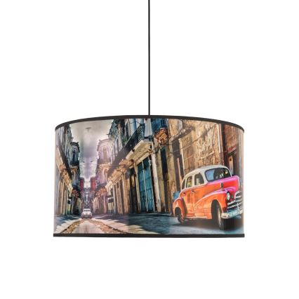 Duolla - Chandelier on a string CUBA RED 1xE27/15W/230V d. 35 cm