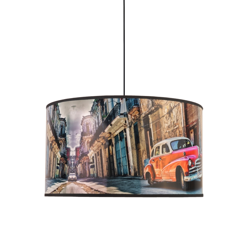 Duolla - Chandelier on a string CUBA RED 1xE27/15W/230V d. 35 cm