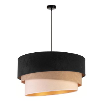 Duolla - Chandelier on a string DEVON 1xE27/40W/230V d. 45 cm black/beige
