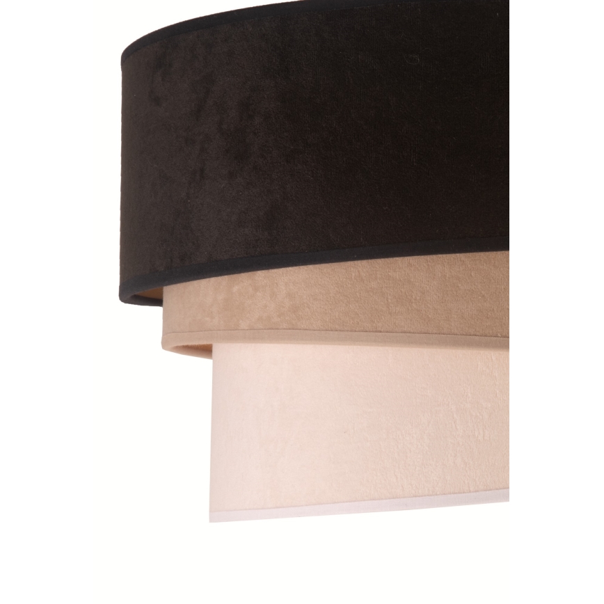 Duolla - Chandelier on a string DEVON 1xE27/40W/230V d. 45 cm black/beige