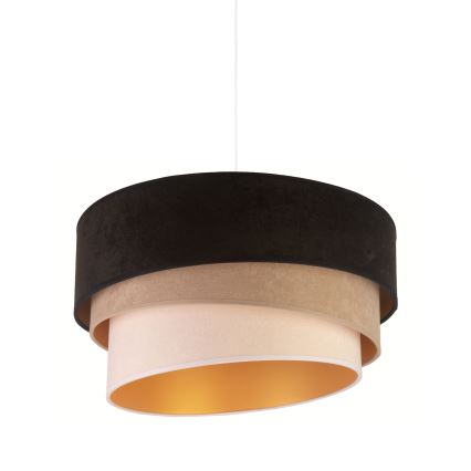Duolla - Chandelier on a string DEVON 1xE27/40W/230V d. 45 cm black/beige