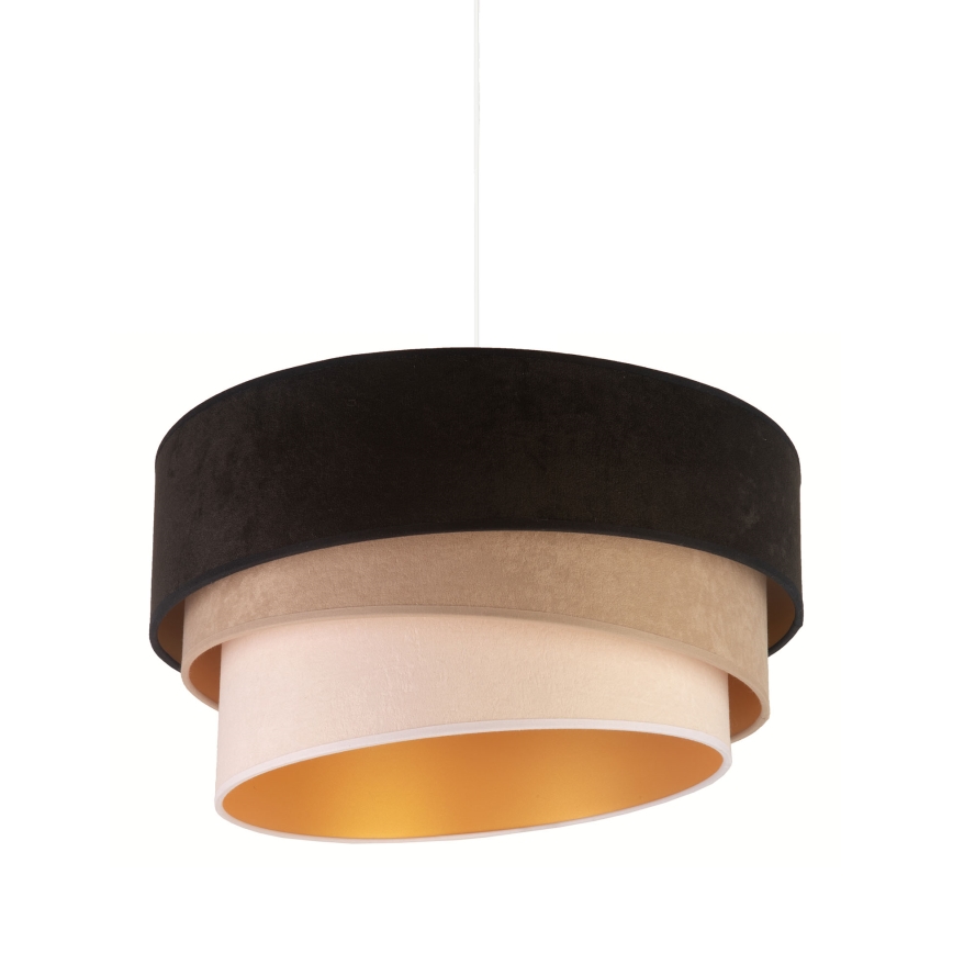 Duolla - Chandelier on a string DEVON 1xE27/40W/230V d. 45 cm black/beige