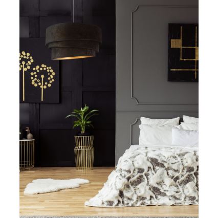 Duolla - Chandelier on a string DEVON 1xE27/40W/230V d. 45 cm black/gold