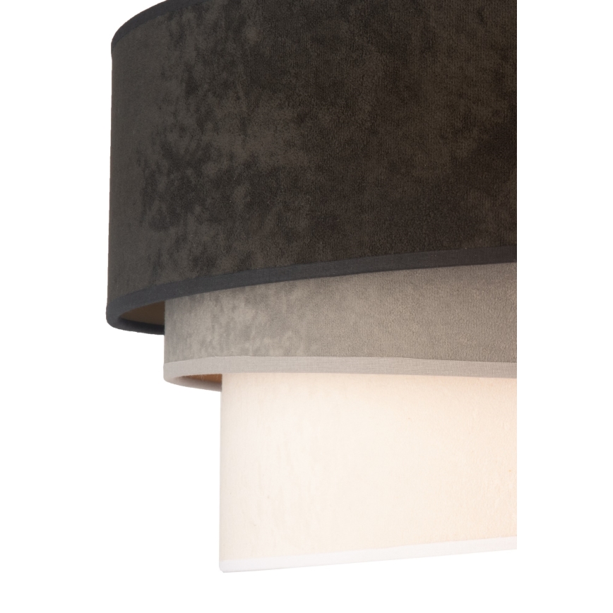 Duolla - Chandelier on a string DEVON 1xE27/40W/230V d. 45 cm black/grey/beige