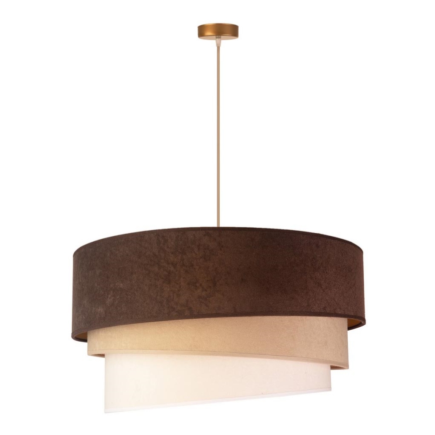 Duolla - Chandelier on a string DEVON 1xE27/40W/230V d. 45 cm brown/beige
