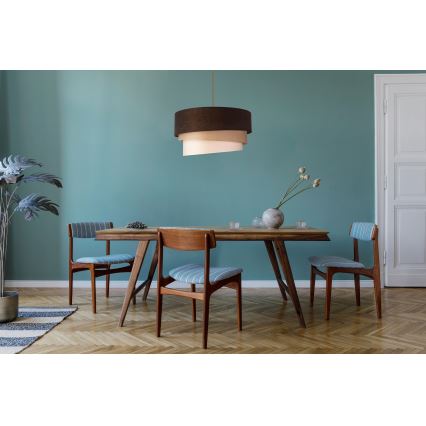 Duolla - Chandelier on a string DEVON 1xE27/40W/230V d. 45 cm brown/beige