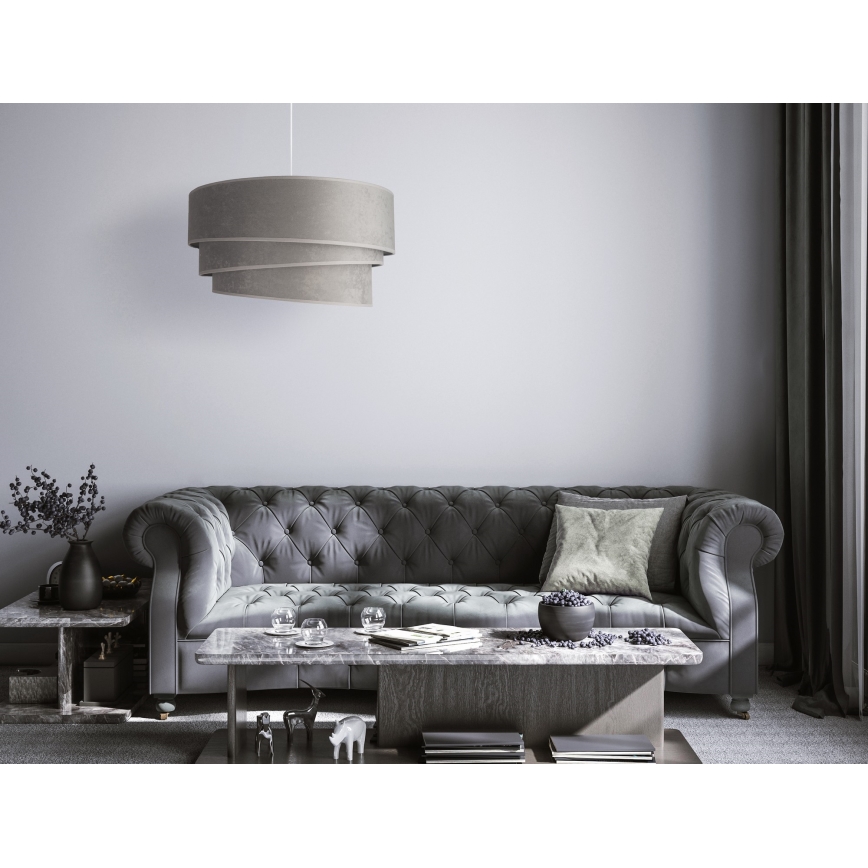 Duolla - Chandelier on a string DEVON 1xE27/40W/230V d. 45 cm grey