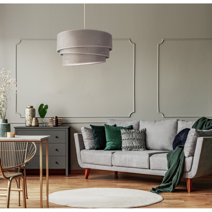 Duolla - Chandelier on a string DEVON 1xE27/40W/230V d. 45 cm grey