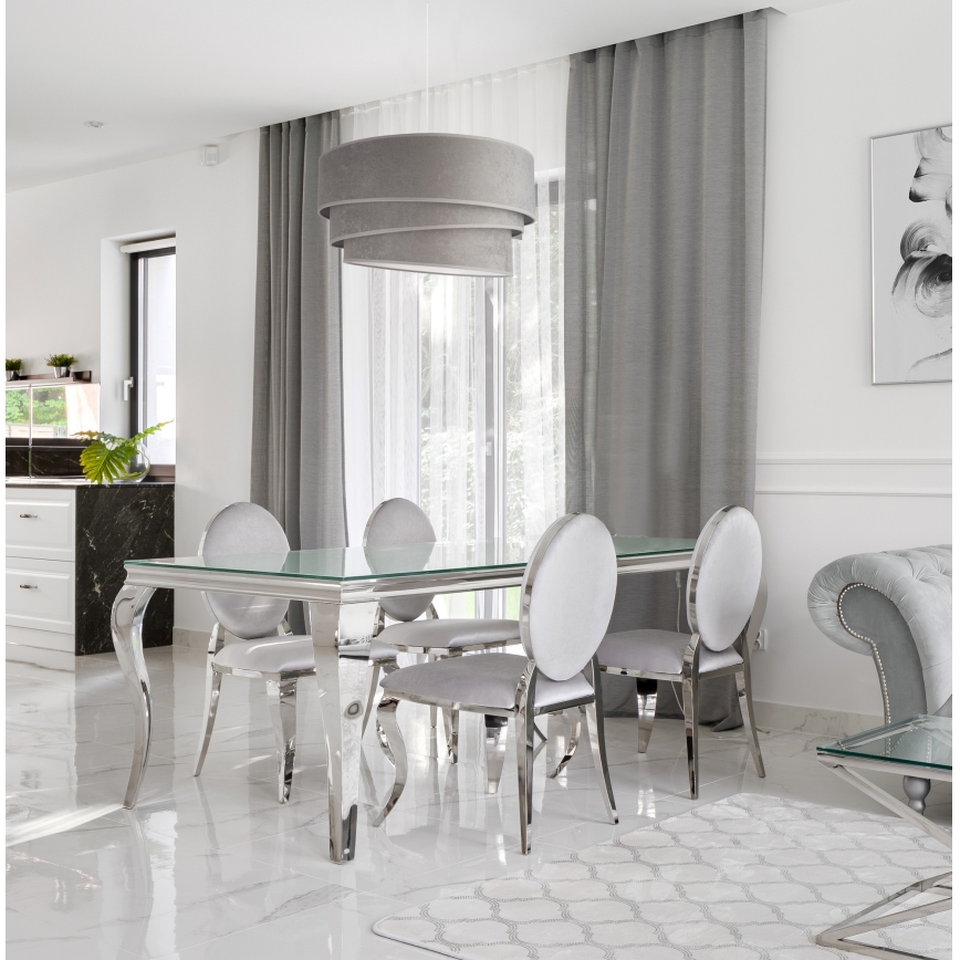 Duolla - Chandelier on a string DEVON 1xE27/40W/230V d. 45 cm grey