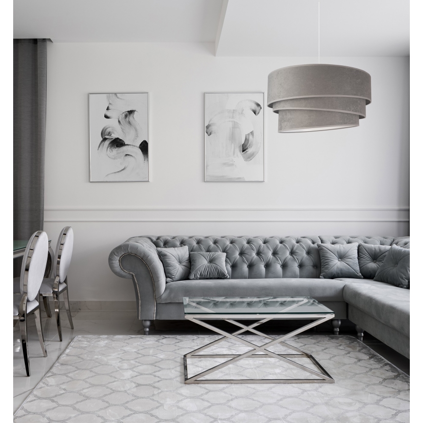 Duolla - Chandelier on a string DEVON 1xE27/40W/230V d. 45 cm grey