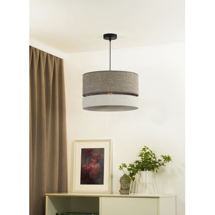 Duolla - Chandelier on a string DOUBLE 1xE27/15W/230V d. 40 cm brown/grey