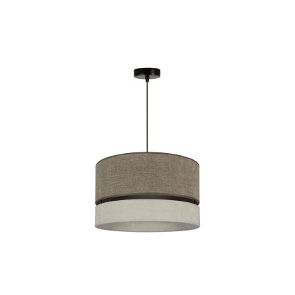 Duolla - Chandelier on a string DOUBLE 1xE27/15W/230V d. 40 cm brown/grey