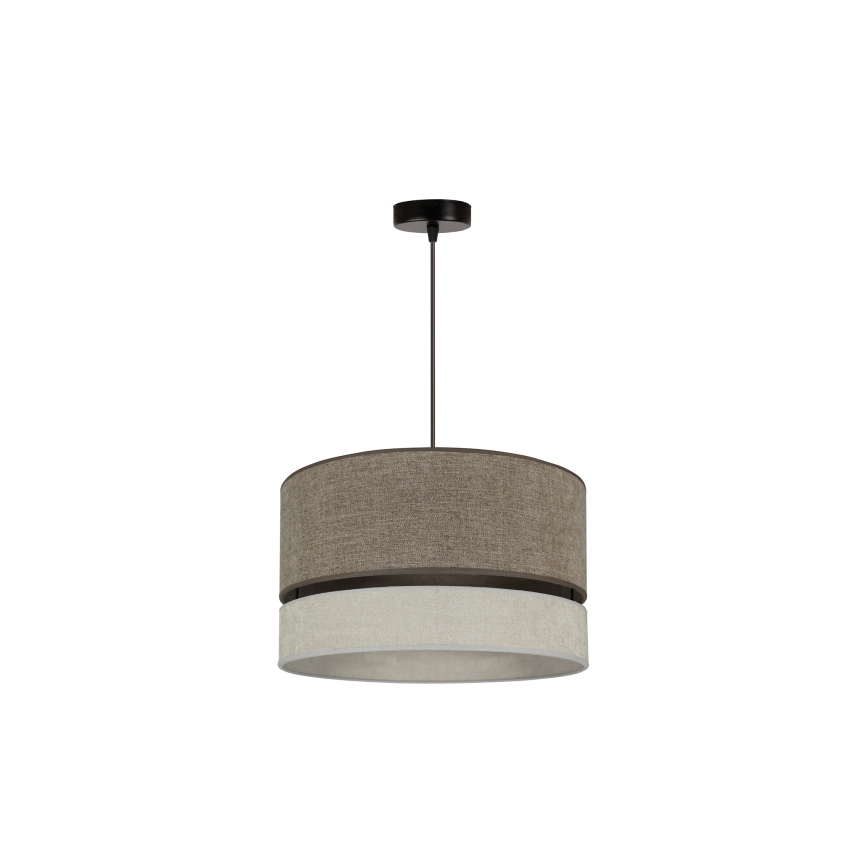 Duolla - Chandelier on a string DOUBLE 1xE27/15W/230V d. 40 cm brown/grey