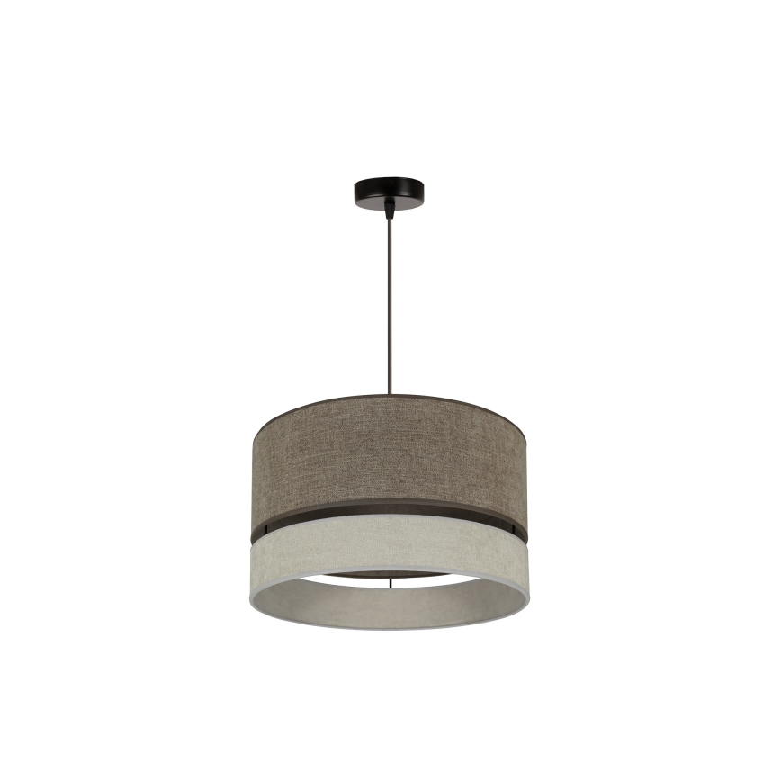 Duolla - Chandelier on a string DOUBLE 1xE27/15W/230V d. 40 cm brown/grey