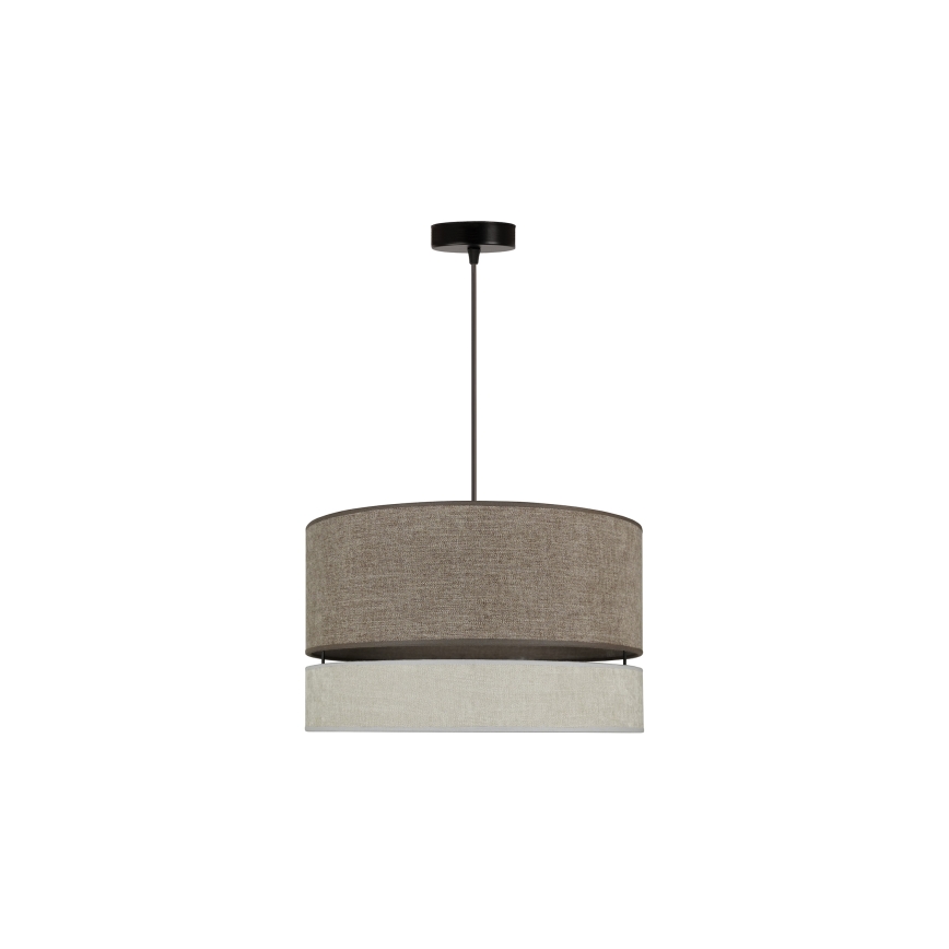 Duolla - Chandelier on a string DOUBLE 1xE27/15W/230V d. 40 cm brown/grey