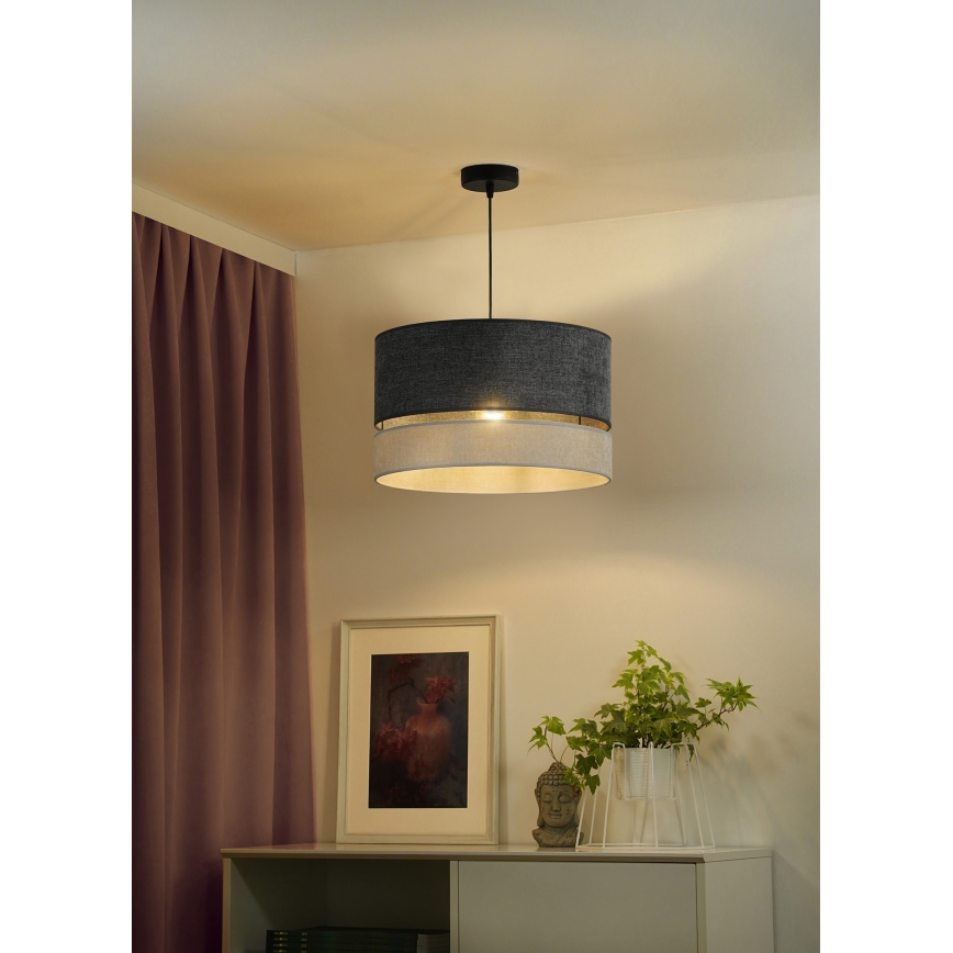 Duolla - Chandelier on a string DOUBLE 1xE27/15W/230V d. 40 cm grey