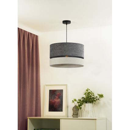 Duolla - Chandelier on a string DOUBLE 1xE27/15W/230V d. 40 cm grey