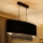 Duolla - Chandelier on a string DOUBLE OVAL RATTAN 2xE27/15W/230V black/rattan