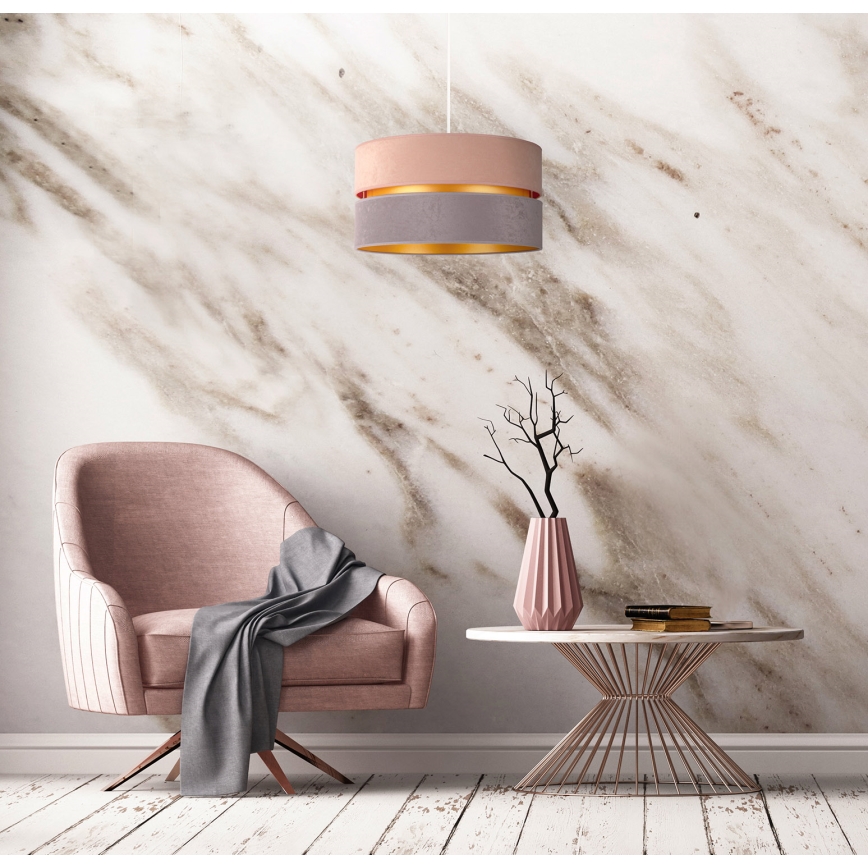 Duolla - Chandelier on a string DUO 1xE27/15W/230V d. 40 cm beige and grey