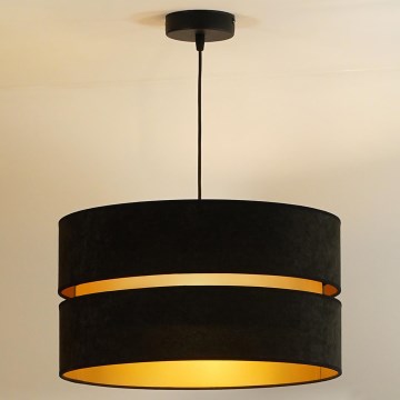 Duolla - Chandelier on a string DUO 1xE27/15W/230V d. 40 cm black/gold