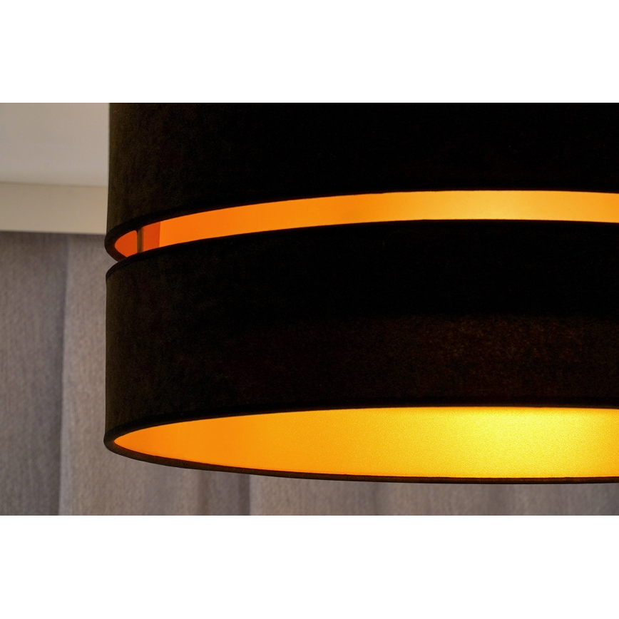 Duolla - Chandelier on a string DUO 1xE27/15W/230V d. 40 cm black/gold