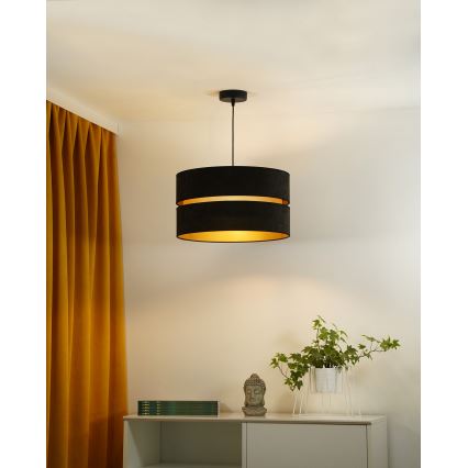Duolla - Chandelier on a string DUO 1xE27/15W/230V d. 40 cm black/gold
