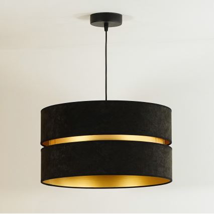 Duolla - Chandelier on a string DUO 1xE27/15W/230V d. 40 cm black/gold