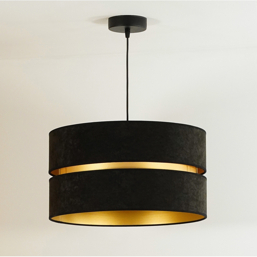 Duolla - Chandelier on a string DUO 1xE27/15W/230V d. 40 cm black/gold