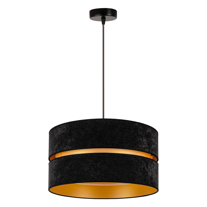 Duolla - Chandelier on a string DUO 1xE27/15W/230V d. 40 cm black/gold